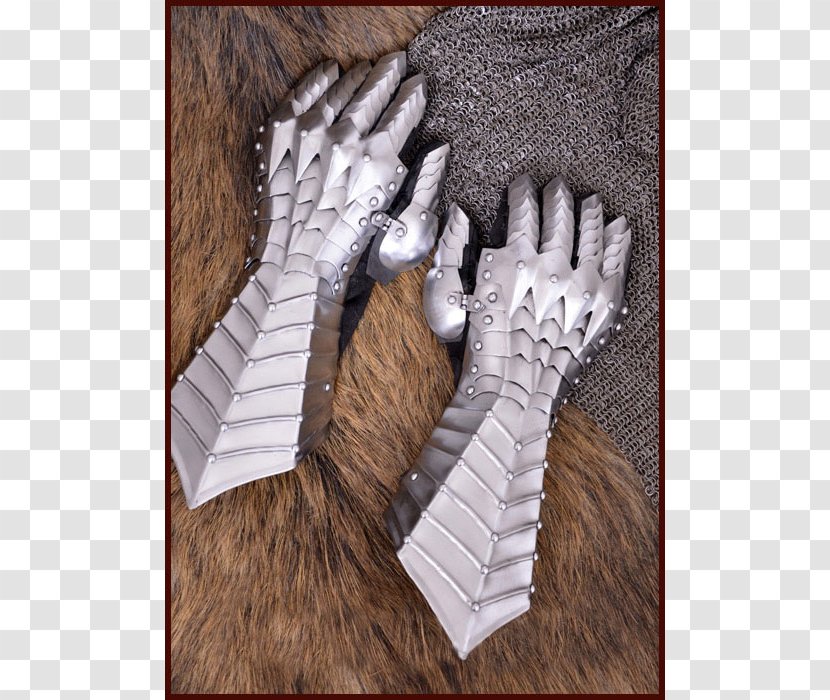 Glove Middle Ages Body Armor Couter Leather - Hand Transparent PNG