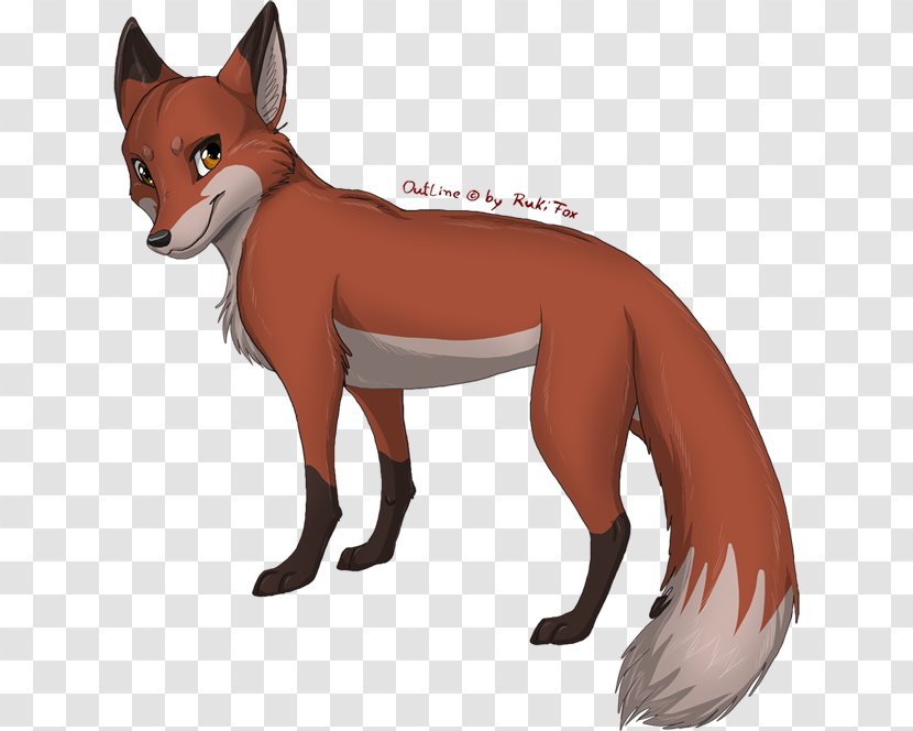 Red Fox Drawing Male Art - Heart Transparent PNG