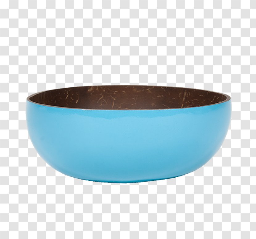 Bowl M Product Design - Turquoise - Coconut Leaf Transparent PNG