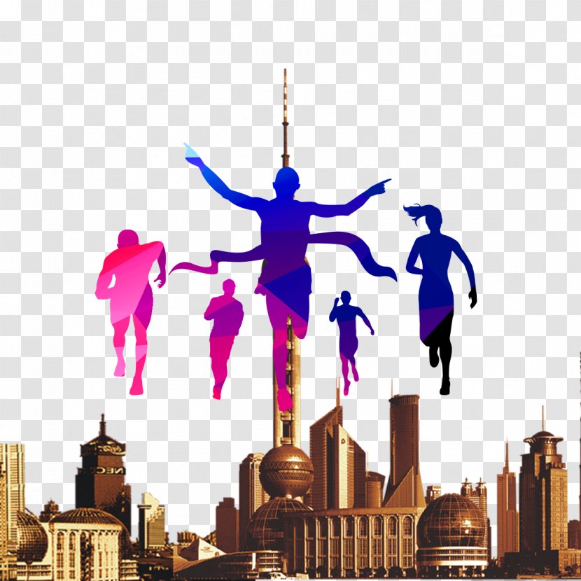 Running Sport Silhouette - City Players Transparent PNG