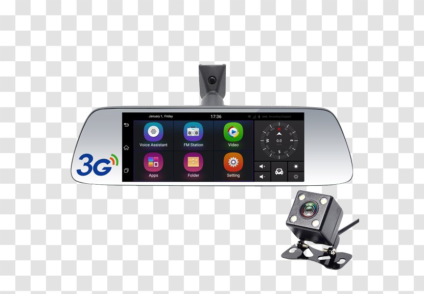 GPS Navigation Systems Car 1080p Digital Video Recorders Rear-view Mirror - Android Transparent PNG