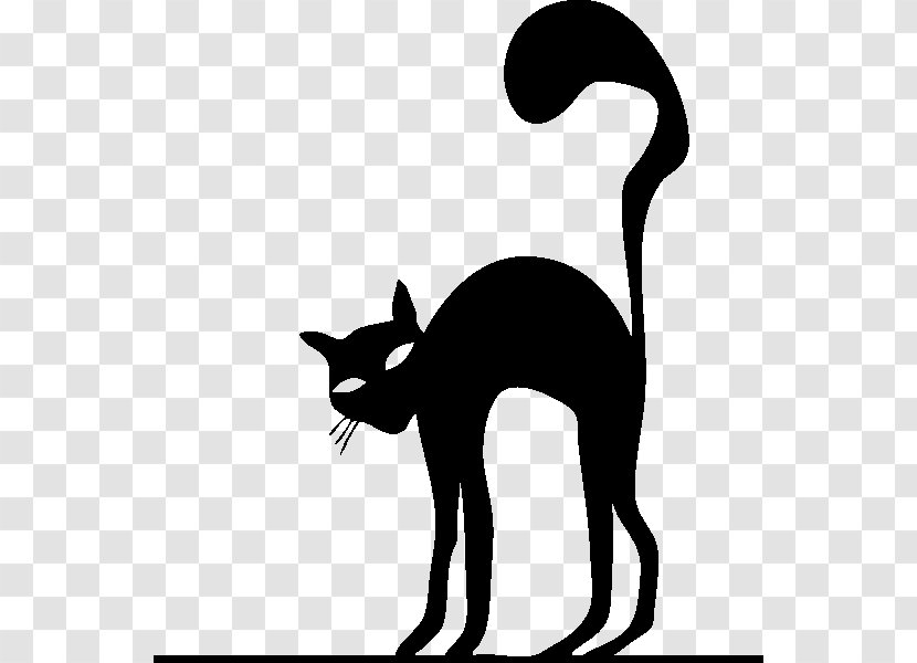 Black Cat Kitten Sticker Whiskers - Like Mammal Transparent PNG
