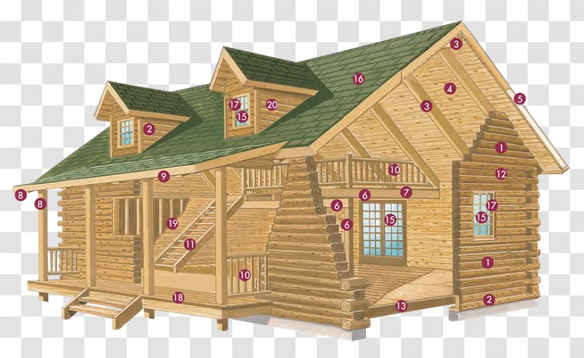 Build Your Own Log Cabin House Cottage Building - Roof - Garage Loft Trusses Transparent PNG