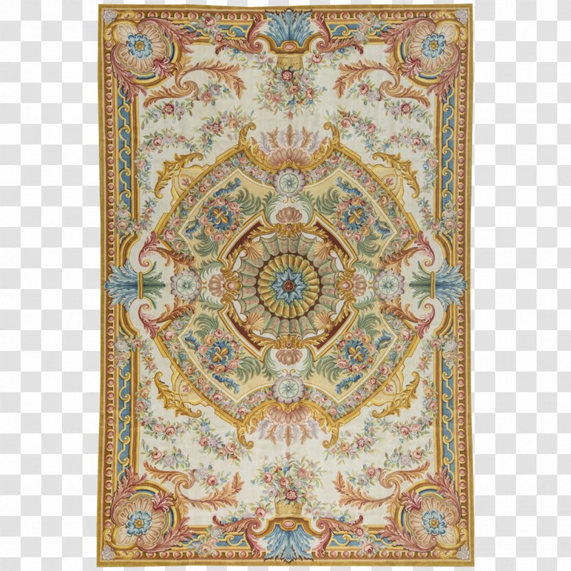 Carpet Savonnerie Manufactory France Paisley Renaissance - Hand-woven Wreath Transparent PNG