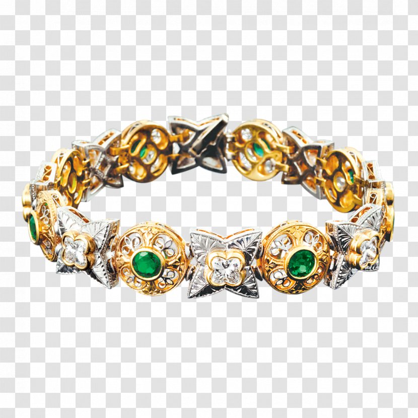 Bracelet Gemstone Bangle Colombian Emeralds - Jewellery - Emerald Transparent PNG