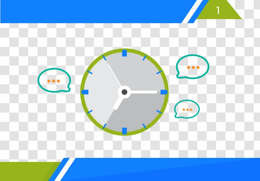 Clock Time Management Flat Design - Information - Flattening Ppt Transparent PNG