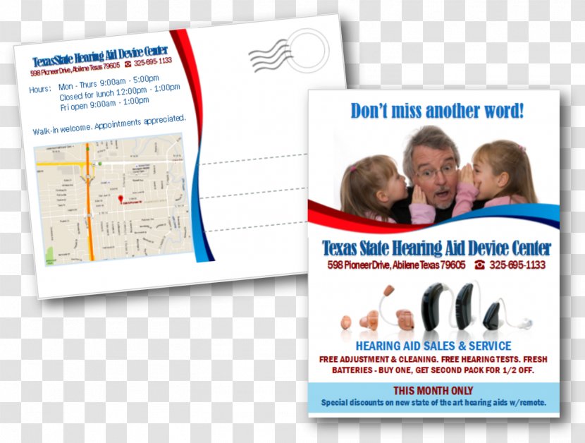 Advertising Brochure Hearing Aid Flyer - Company - Designer Postcard Transparent PNG