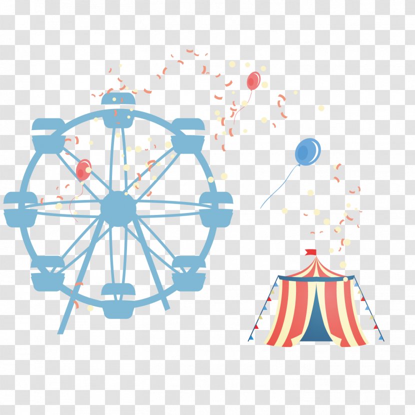 Amusement Park Euclidean Vector Roller Coaster Ferris Wheel - Elements Transparent PNG