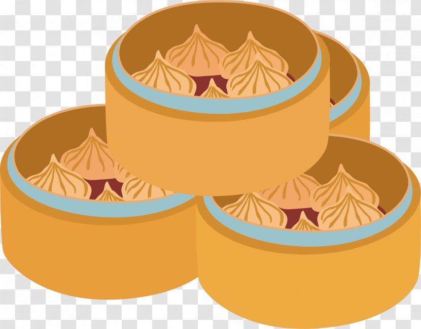 Xiaolongbao Baozi Goubuli Bamboo Steamer Vector Graphics - Brioches Design Element Transparent PNG