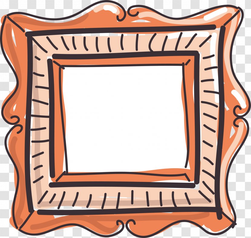 Picture Frame Painting Clip Art - Furniture - Orange Cartoon Transparent PNG