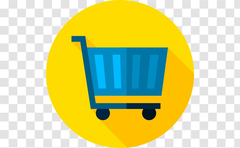 Shopping Cart - Yellow - Text Transparent PNG