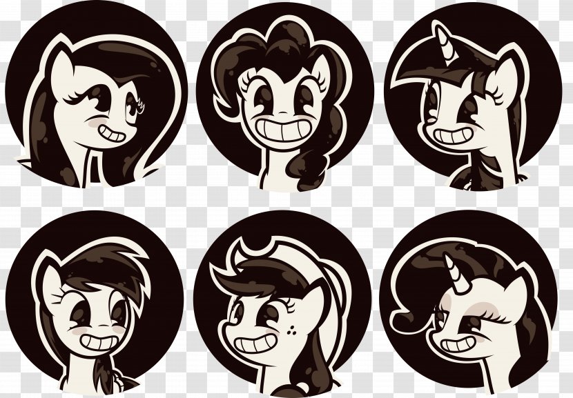 Pinkie Pie Applejack Bendy And The Ink Machine Rainbow Dash Pony - Face - Human Behavior Transparent PNG
