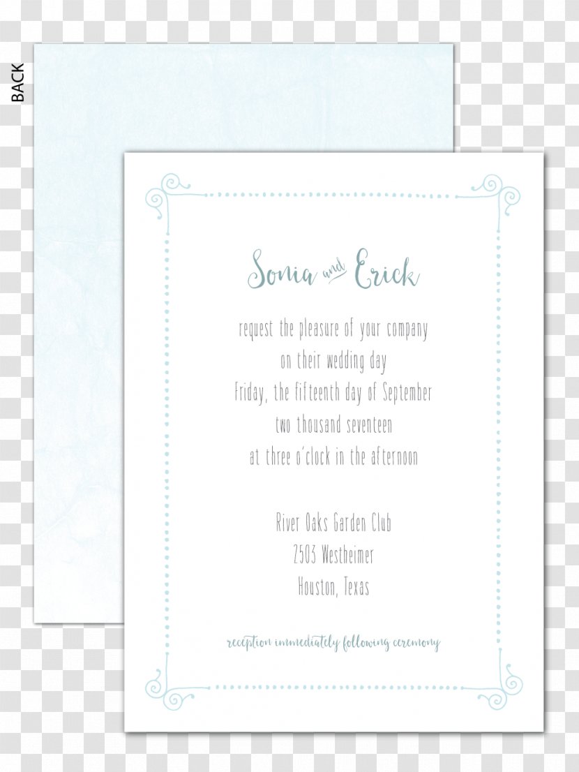 Wedding Invitation Convite Font - Text - Paper Transparent PNG