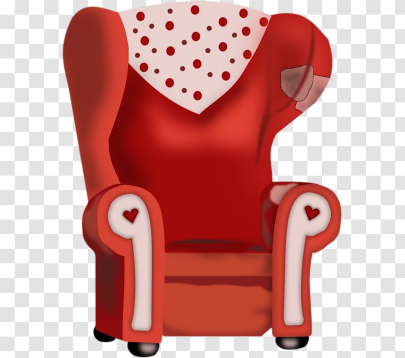 Chair Red - Heart Transparent PNG