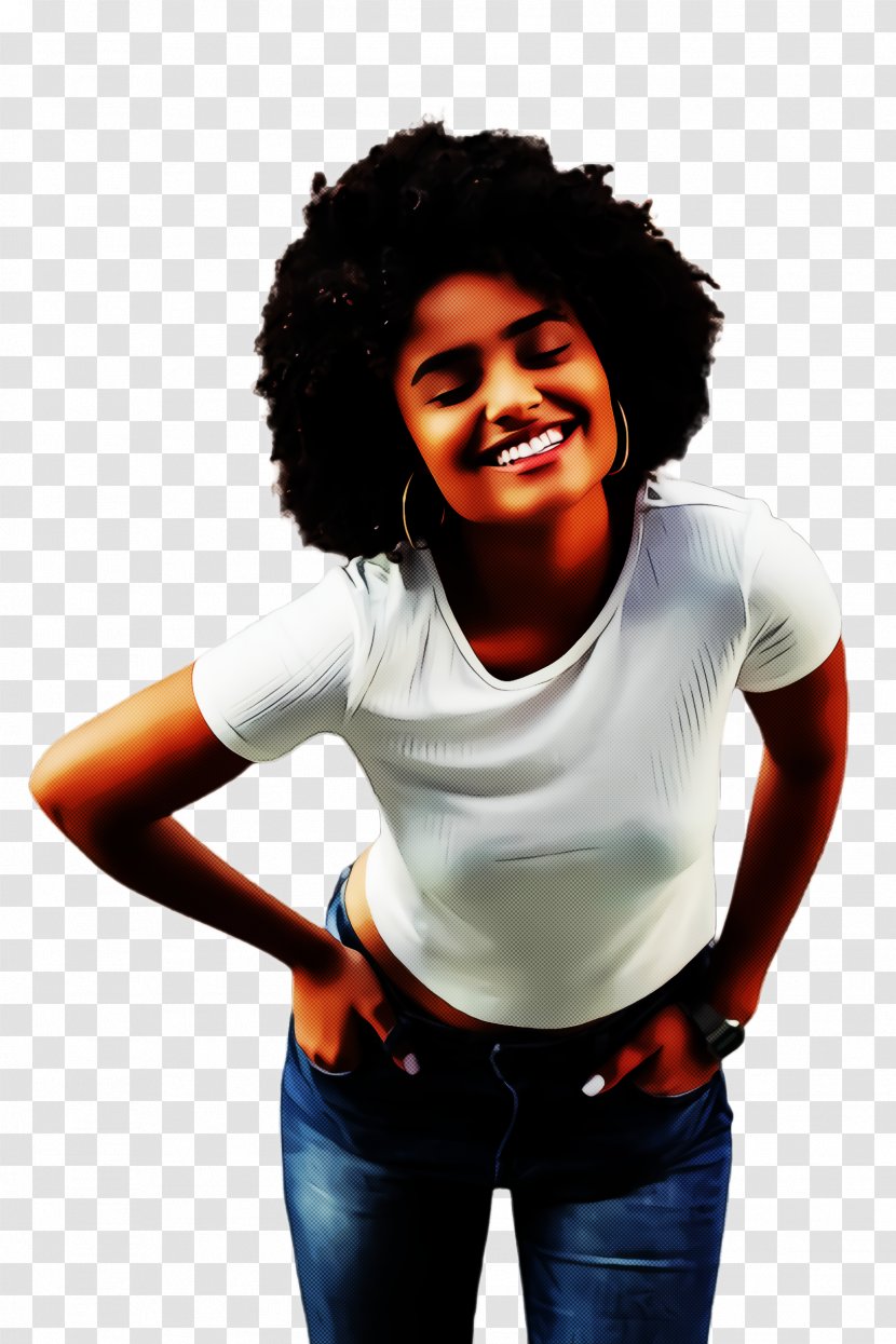 Afro Arm T-shirt Shoulder Joint - Tshirt - Smile Gesture Transparent PNG