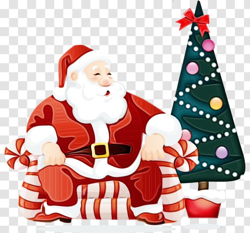 Santa Claus - Paint - Christmas Decoration Tree Transparent PNG