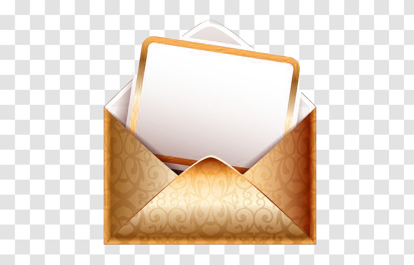 Paper Envelope Address - Gold Noble Creative Transparent PNG