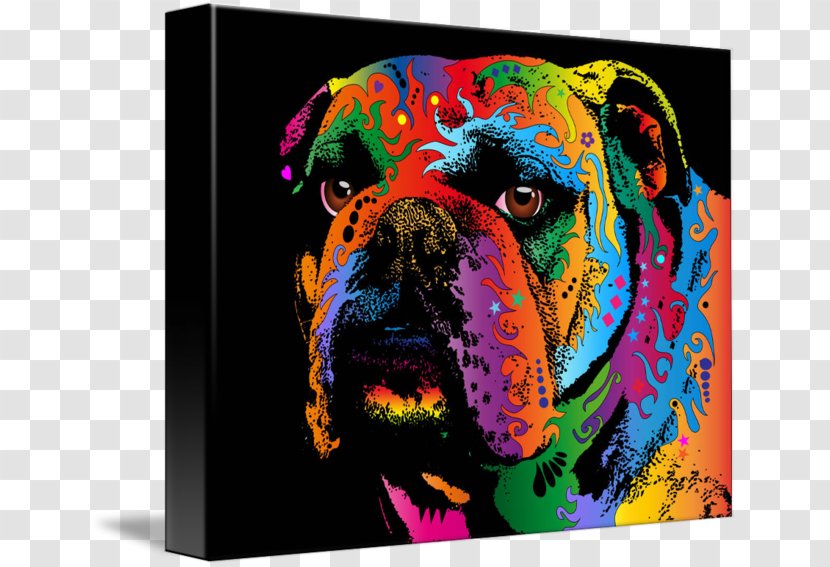 Bulldog Battery Charger Painting Canvas Drawing - Dog Transparent PNG