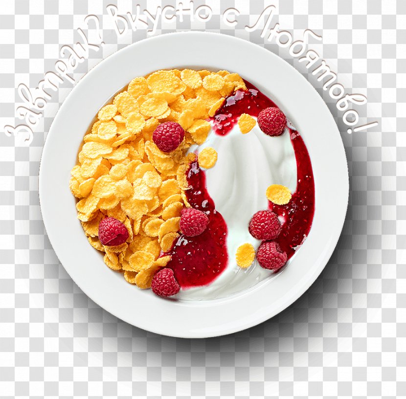 Corn Flakes Breakfast Cereal Frozen Dessert Dish - Cuisine - Plate Transparent PNG