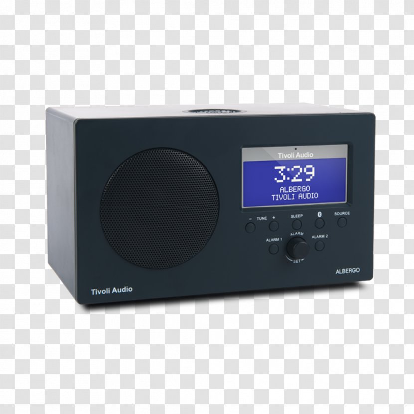 DAB+ Radio Alarm Clock Tivoli Audio Albergo+ AUX, Bluetooth, DAB+, FM Graphite PAL - Clockradio Transparent PNG