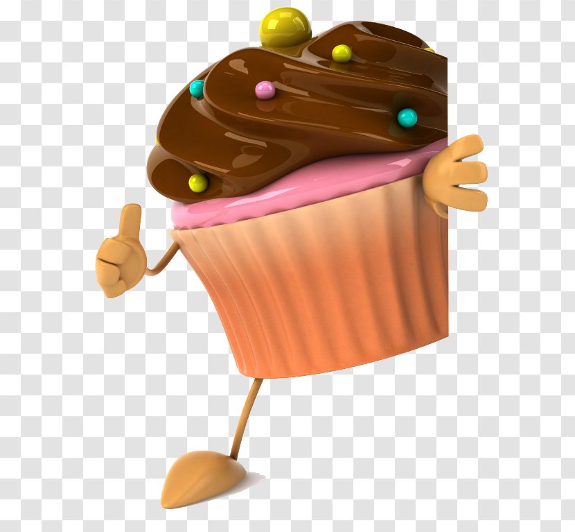 Chocolate Cake Cupcake Muffin Icing Wedding - Glaze - Cartoon Image Of Transparent PNG