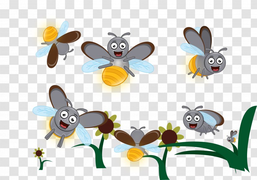 Insect Firefly - Flora - Vector Bee Transparent PNG