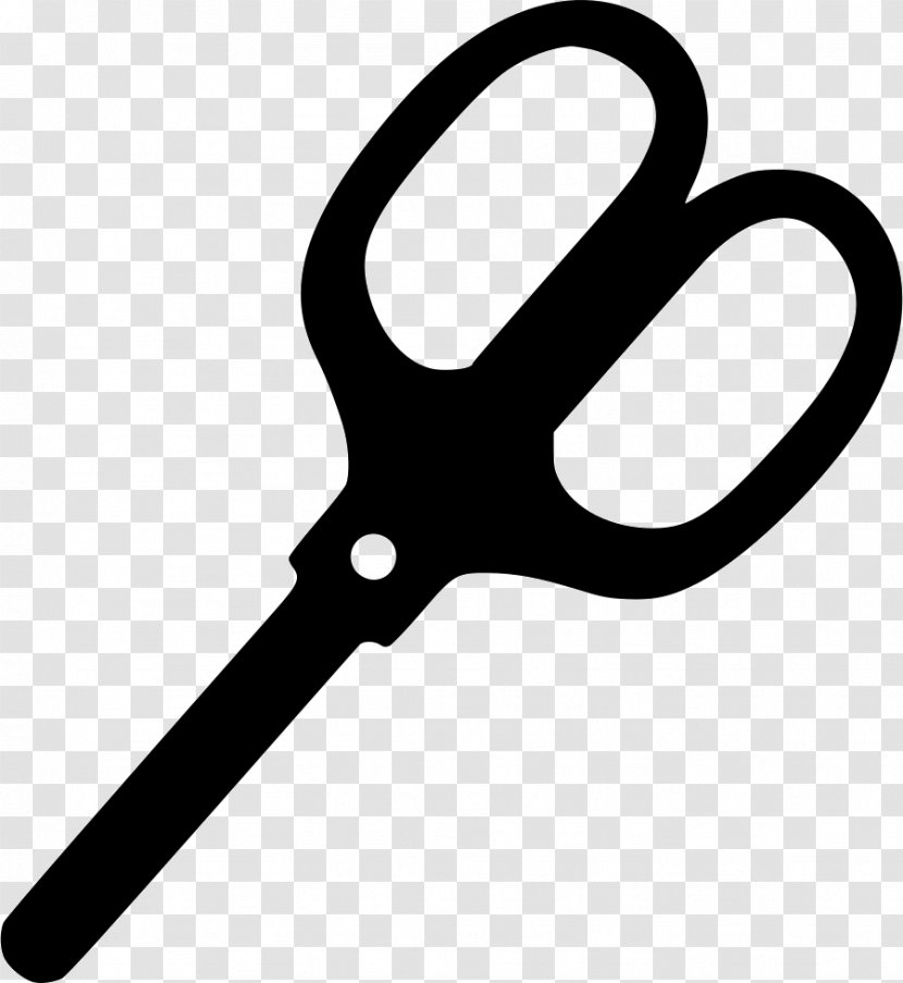 Scissors Tool Cutting Paper - Black And White - Office 2010 Transparent PNG