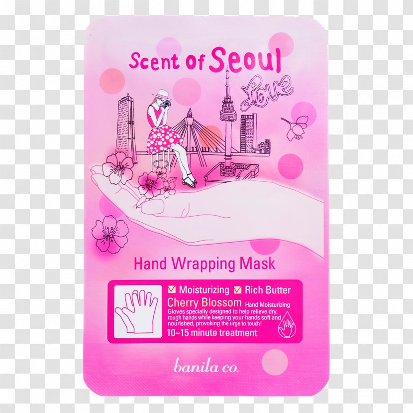 Seoul Banila Co. Pink M Cherry Blossom Hand Wrap Transparent PNG