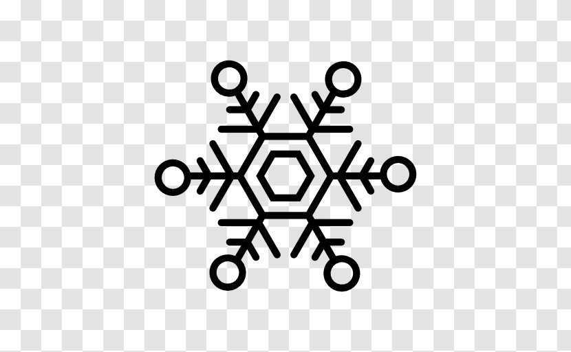 Snowflake Silhouette Hexagon - Black And White Transparent PNG