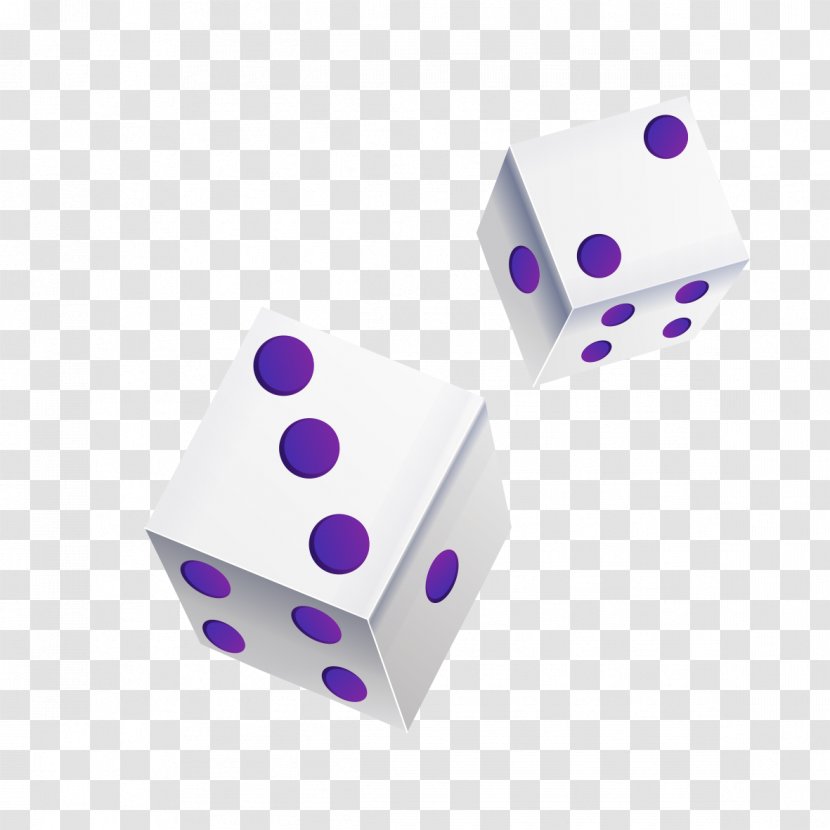 Dice Mahjong Gambling - Flower - Hand Painted Transparent PNG