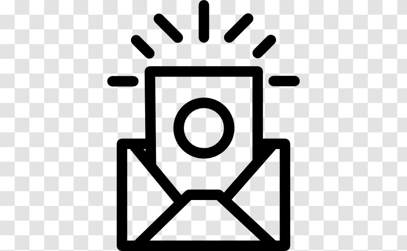 Envelope Mail - Black And White - Surprise Transparent PNG