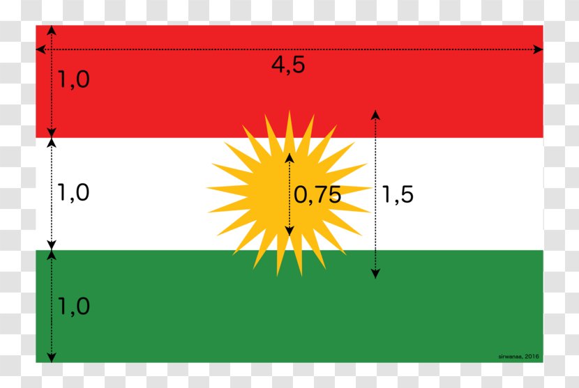 Iraqi Kurdistan Kingdom Of Flag Kurdish Region. Western Asia. Transparent PNG