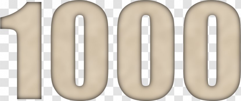 Metal Number Material - 1000 Transparent PNG