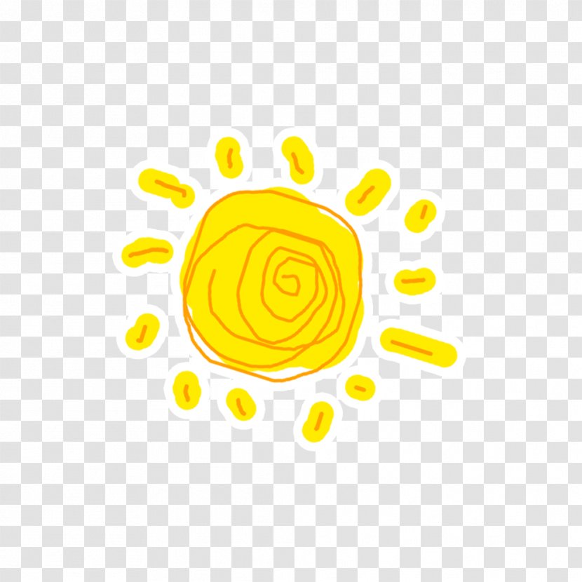 Download - Yellow - Hand Painted Sun Transparent PNG