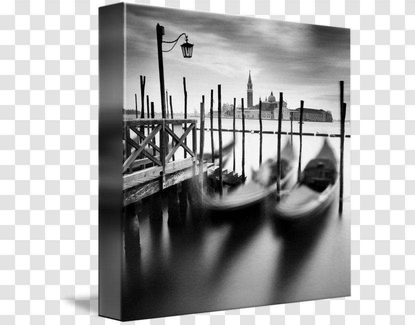 Venice Boat Canvas Print Gondola Gallery Wrap - White Transparent PNG