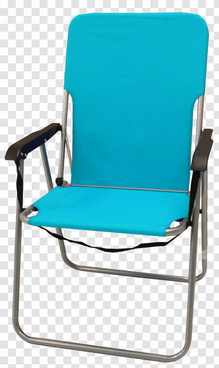 Folding Chair Armrest Furniture Comfort - Turquoise - Beach Transparent PNG