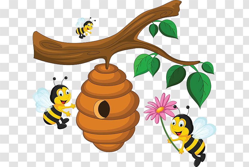 Bee Vector Graphics Image Stock Illustration - Beehive Transparent PNG