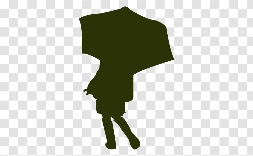 Umbrella Silhouette Clip Art - Green Transparent PNG