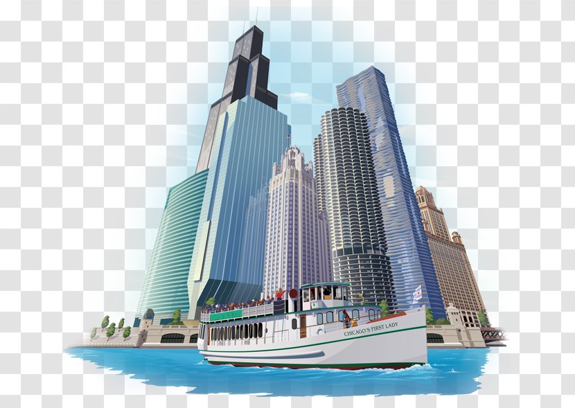 Chicago Architecture Foundation Chicago's First Lady Cruises Building Discover River Cruise - Highrise - Amazon Transparent PNG