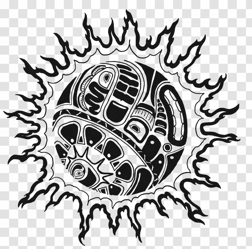 Logo Visual Arts Font - Watercolor - Sun Tribal Transparent PNG