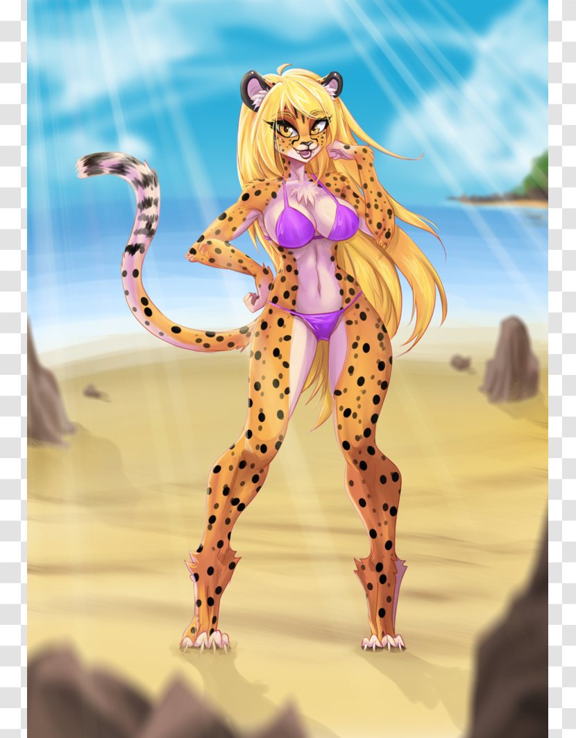 Cheetah Furry Fandom Art Lackadaisy - Silhouette Transparent PNG