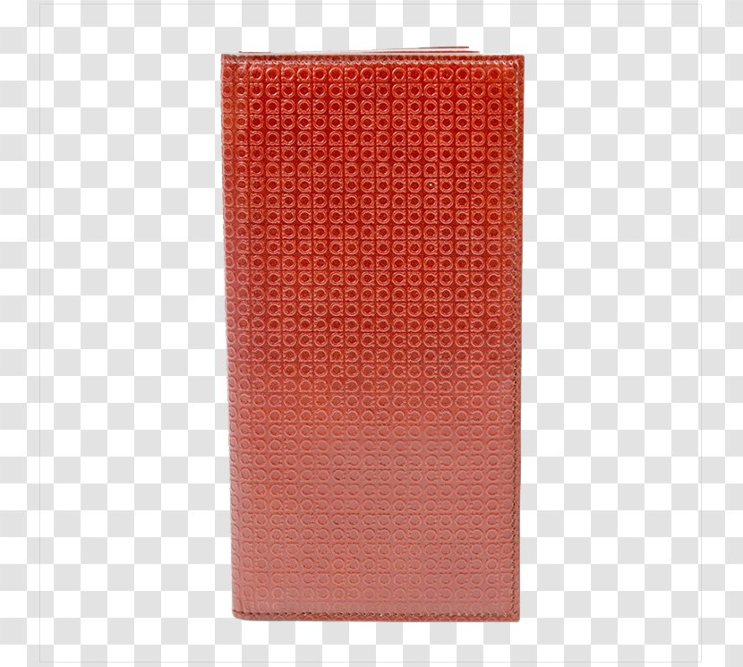 Rectangle Pattern - Orange - Ferragamo Men's Long Wallet Card Pack Transparent PNG