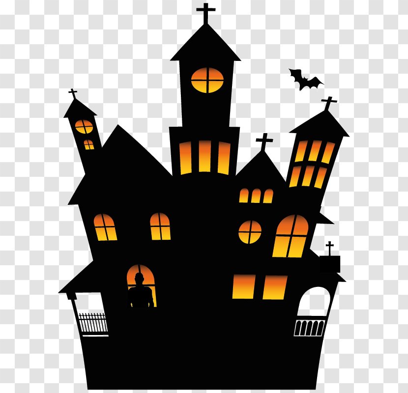 Halloween Party Haunted House Indialantic Clip Art - Poster Transparent PNG