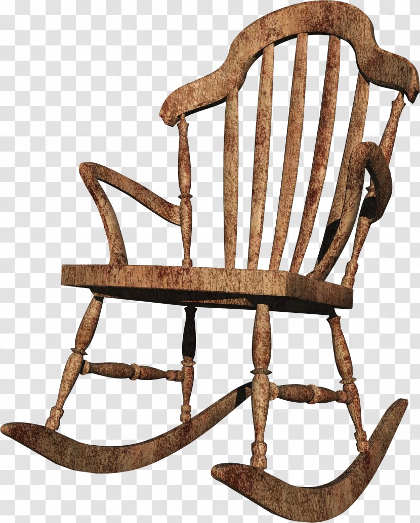 Rocking Chairs Furniture Wing Chair - Armchair Transparent PNG