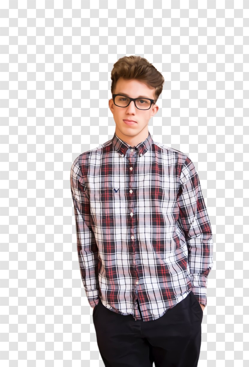 Dress Shirt Fashion T-shirt Tartan - Shoulder - Jeans Transparent PNG