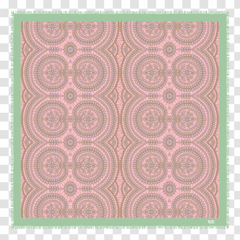 Place Mats Rectangle Symmetry Green Pattern - Motif - Pink Cloth Transparent PNG