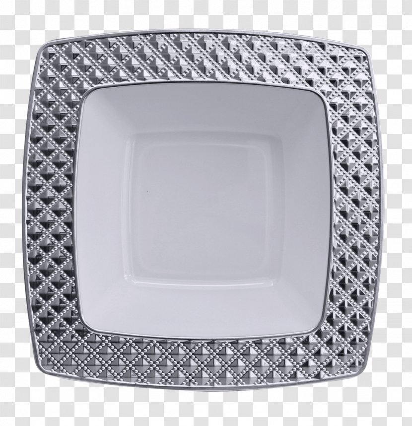 Plastic Plate Bowl Paper Glass - Bottle - Silver Transparent PNG