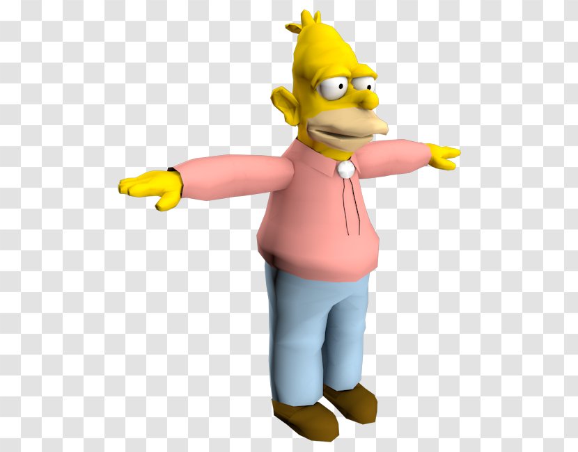 Figurine Cartoon Character Finger Mascot - Fictional - Simpsons Road Rage Transparent PNG