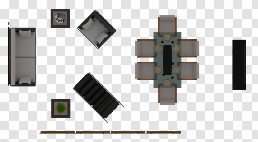 Furniture Dining Room Floor Plan Bench - Autodesk Revit - VIEW Transparent PNG