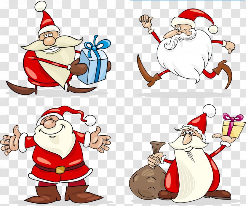 Santa Claus's Reindeer Father Christmas - Cute Claus Collection Transparent PNG